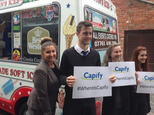 Serving Capify on the Cresta Court thank-you tour