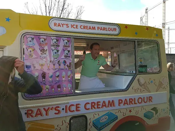 Rebranded as Ray's Ice Cream Parlour for a Football Pools advert