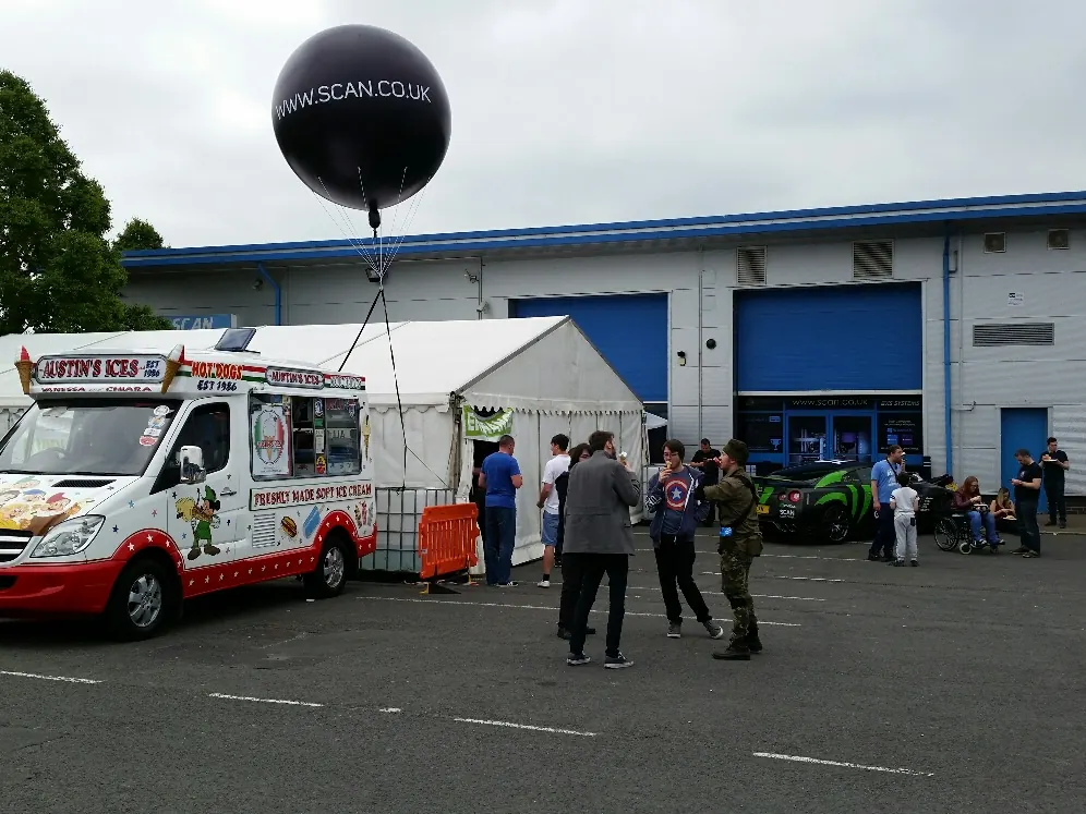 Austins Ices van at the SCAN product launch in Horwich, Bolton